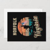 Norfolk Virginia Briefkaart (Voorkant / Achterkant)