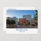 Norfolk, Virginia Briefkaart (Voorkant / Achterkant)