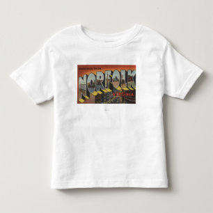Norfolk, Virginia - Large Letter Scenes Kinder Shirts