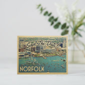 Norfolk Virginia Save the Date Briefkaarten (Staand voorkant)