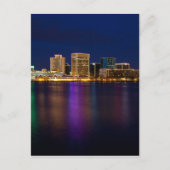 Norfolk Virginia Skyline at Night Briefkaart (Voorkant)