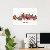 Norfolk Virginia Skyline Poster (Thuiskantoor)