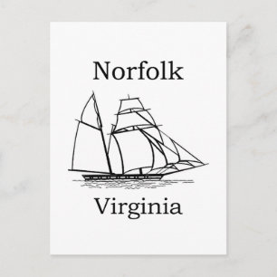 Norfolk Virginia Tall Ships Logo Briefkaart