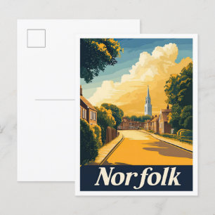 Norfolk Virginia USA Vintage Travel Illustratie Briefkaart