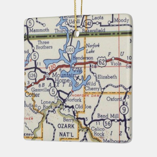 Norfork Lake Keramisch Ornament (Links)