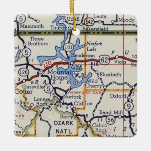 Norfork Lake Keramisch Ornament (Voorkant)