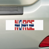 Norge flag bumpersticker (Op auto)