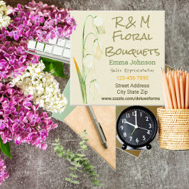 Norge Sage Drooping Lilies Vierkante Visitekaartje