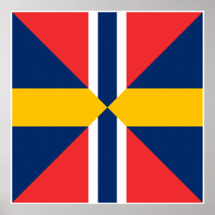 Norge Sverige Sildesalaten, Noorwegen Poster