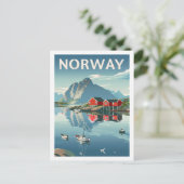 Norge Vintage Beroemde Reisplaats Briefkaart (Staand voorkant)