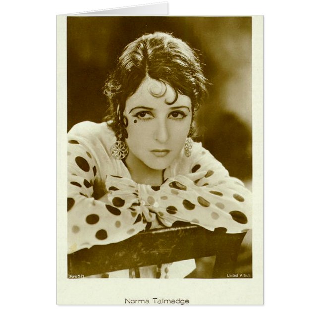Norma Talmadge  portretkaart (Voorkant)