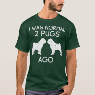 Normaal 2 Pugs Ago Funny Animal Pet Hondenliefhebb T-shirt
