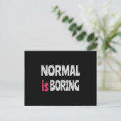Normaal is Boring Briefkaart (Staand voorkant)
