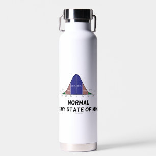 Normaal is mijn staat van de Humor van de Mind Bel Waterfles