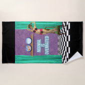 Normaal is overschat Funky & leuk aangepaste kunst Strandlaken (Voorkant)