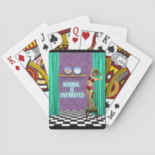 Normaal is Overschat Funky & Leuk Veranderde Kunst Pokerkaarten