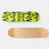 Normaal is saai belettering wicked acid groen skateboard (Horizontaal)