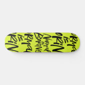 Normaal is saai belettering wicked acid groen skateboard (Horizontaal)