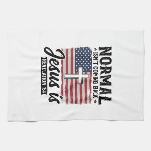Normaal komt niet terug Jezus Openbaring Shirt_1 Theedoek