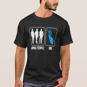 Normaal mens Scuba duiker T-shirt