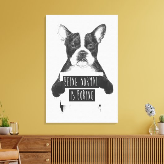 Normaal zijn is saai canvas afdruk (Insitu (Woonkamer))