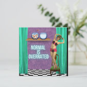 Normal is Funky & Fun Flat Kaart met een te hoge r (Staand voorkant)