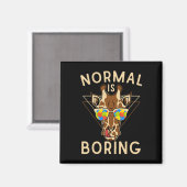 Normal is Giraffe voor autisme Magneet (Voorkant / Achterkant)