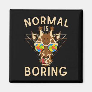 Normal is Giraffe voor autisme Magneet
