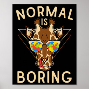 Normal is Giraffe voor autisme Poster