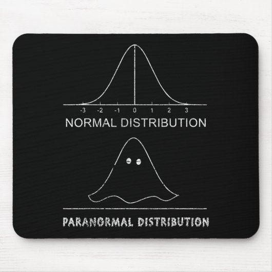 Normal Paranormal Distribution Funny Math Ghost Ha Muismat (Voorkant)