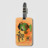 'Normal People Scare Me' Humoureuze Frankenstein Bagagelabel (Voorkant (verticaal))