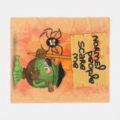 'Normal People Scare Me' Humoureuze Frankenstein Fleece Deken (Voorkant (Horizontaal))