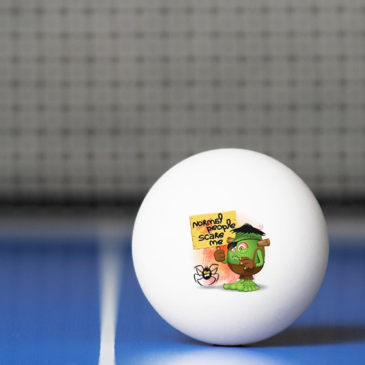 'Normal People Scare Me' Humoureuze Frankenstein Pingpongballen (Net)