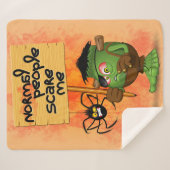 'Normal People Scare Me' Humoureuze Frankenstein Sherpa Deken (Voorkant (horizontaal))