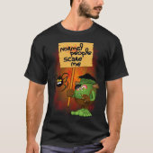 'Normal People Scare Me' Humoureuze Frankenstein T-shirt (Voorkant)