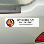 normal_shedevilslogo, GEEF BLOED PLAY ROLLER DE.. Bumpersticker (Op auto)