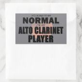 Normale Alto Clarinet Player Rechthoekige Sticker (Tas)