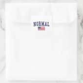 Normale Amerikaanse vlag Vierkante Sticker (Tas)