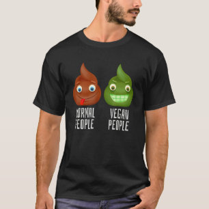 Normale en veganistische mensen poepen stinkende p t-shirt
