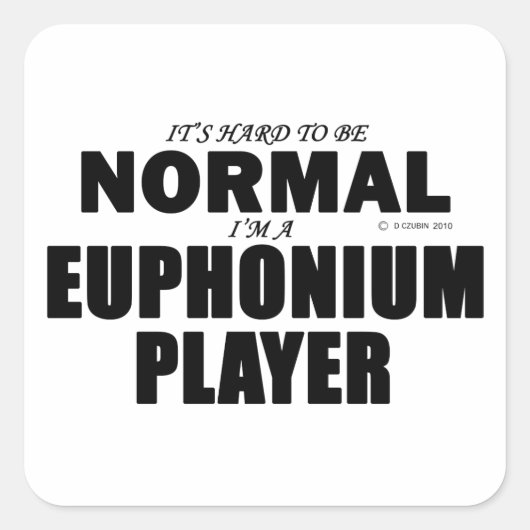 Normale Euphonium Player Vierkante Sticker (Voorkant)