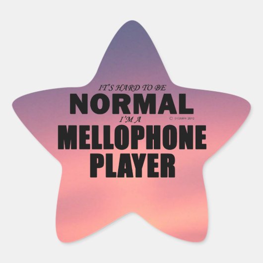Normale Mellophone Player Star-Sticker Ster Sticker (Voorkant)