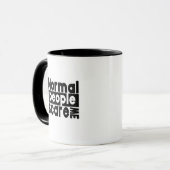 Normale mensen geven me om - Funny Quote Mok (Voorkant links)