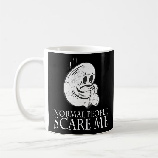 Normale mensen schrik me asociaal nerd geek devian koffiemok (Links)