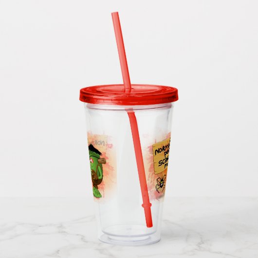 'Normale mensen schrikken me' Frankenstein karakte Acryl Drinkbeker (Links)