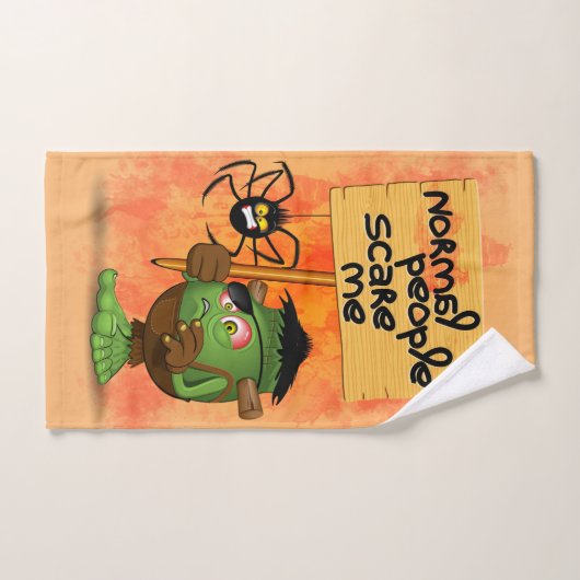 'Normale mensen schrikken me' Frankenstein karakte Bad Handdoek (Handdoek)