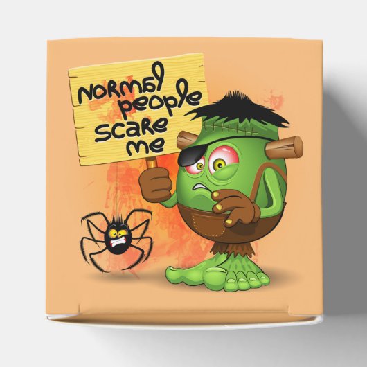 'Normale mensen schrikken me' Frankenstein karakte Bedankdoosjes (Bovenkant)