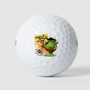 'Normale mensen schrikken me' Frankenstein karakte Golfballen