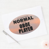 Normale Ovaal Sticker Oboe Player (Envelop)