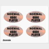 Normale Ovaal Sticker Oboe Player (Vel)