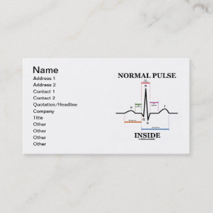 Normale puls binnenin (ECG/EKG-elektrocardiogram) Visitekaartje